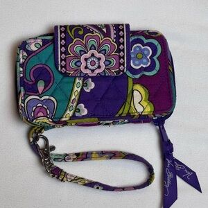 Vera Bradley “Carry It All Wristlet” Purple Paisley (Retired Pattern)